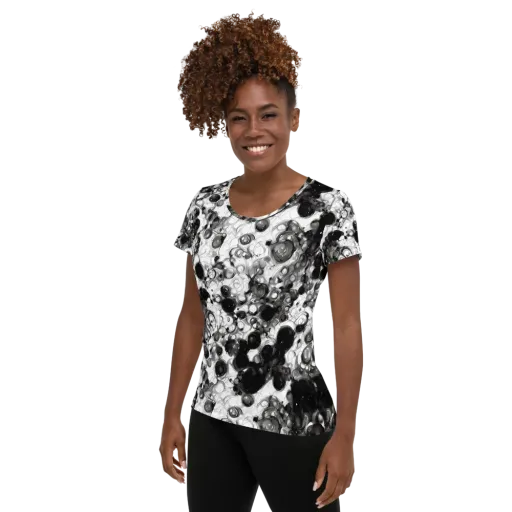 Eclipse Garden on a Women's Athletic T-Shirt