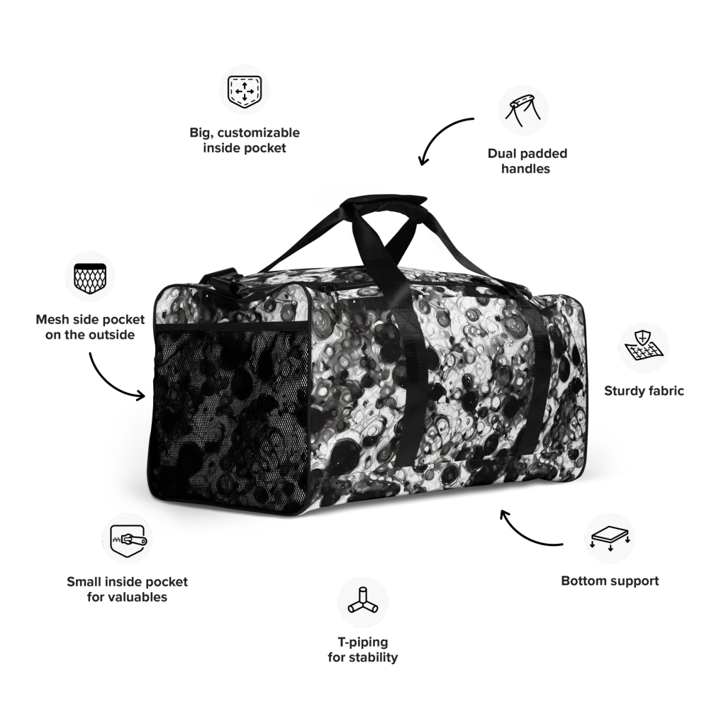 Eclipse Garden on Duffle Bag — Right Front