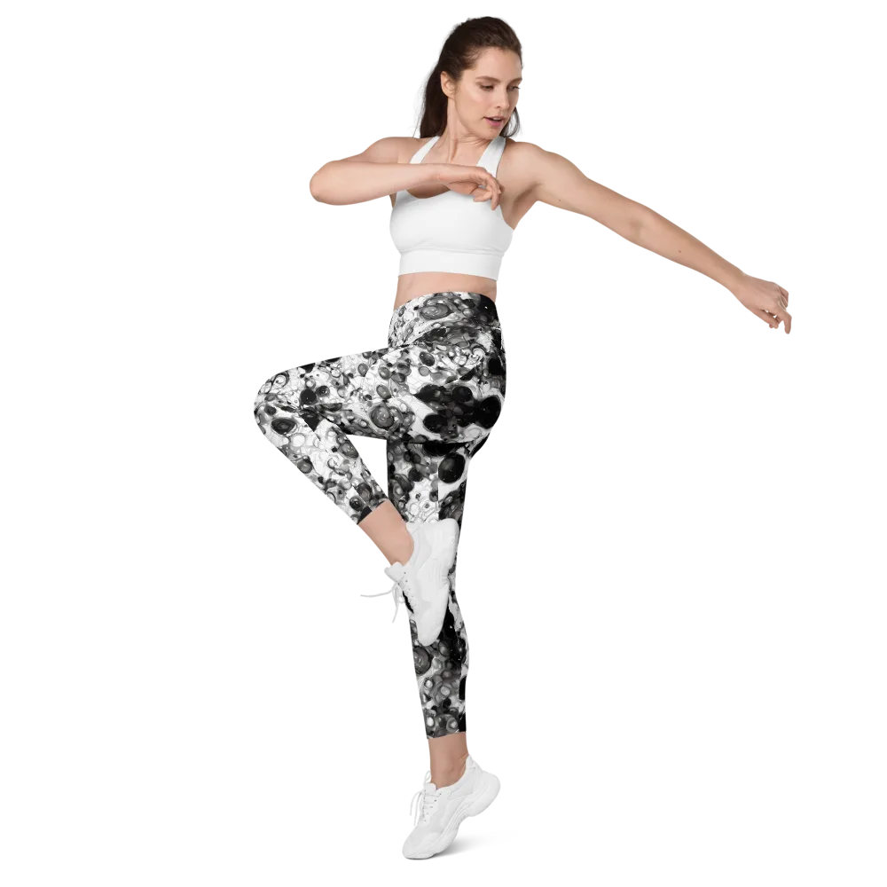 Eclipse Garden on Leggings with Pockets — Left Front