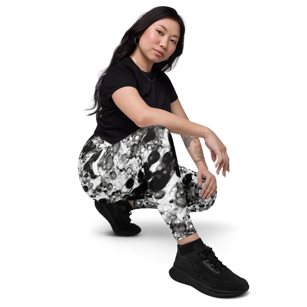 Eclipse Garden on Leggings with Pockets — Right Front