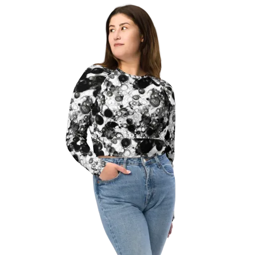Eclipse Garden on a Long Sleeve Crop Top