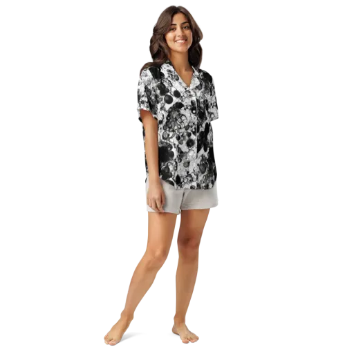 Eclipse Garden on a Women's Short Sleeve Pajama Top