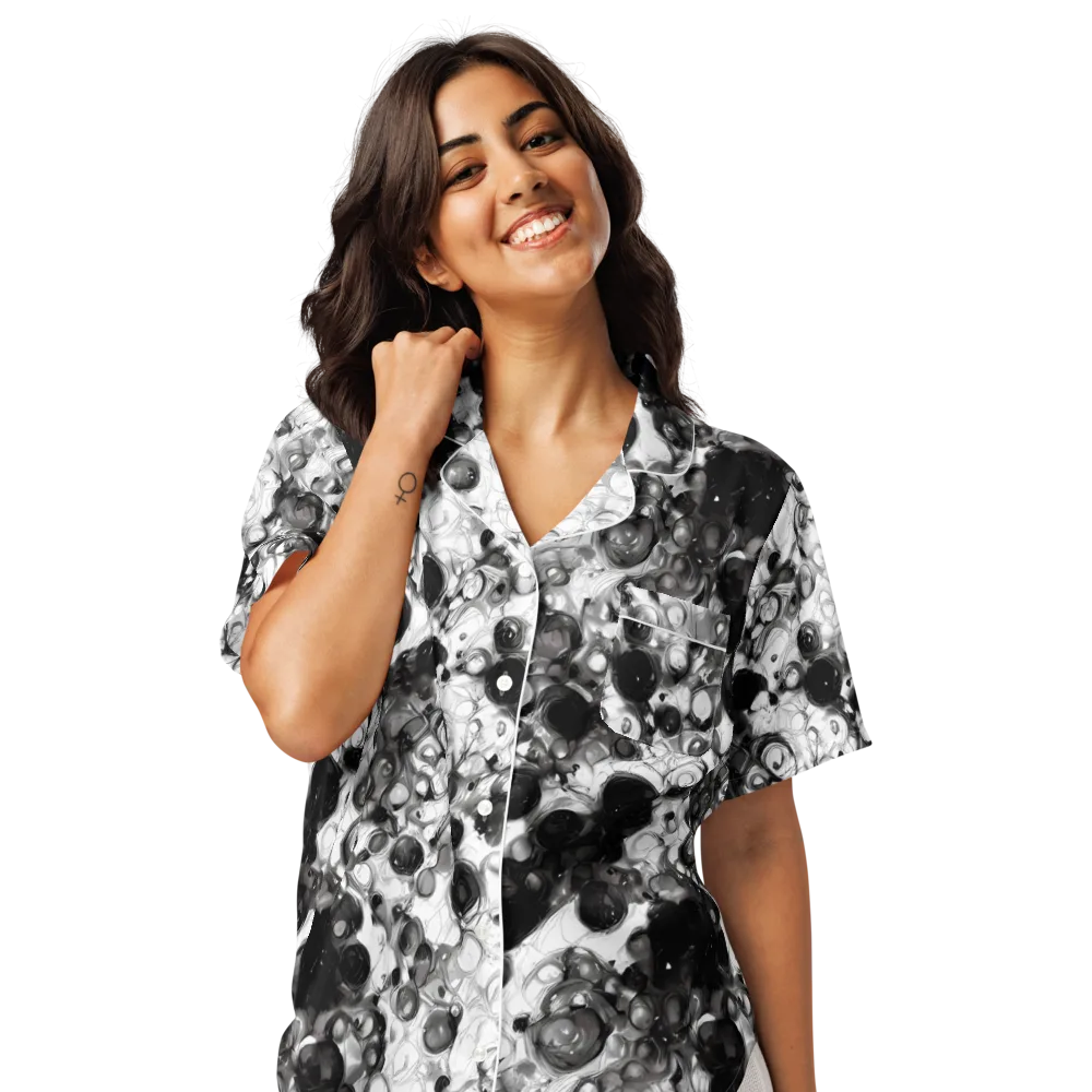 Eclipse Garden on Women's Short Sleeve Pajama Top — Front