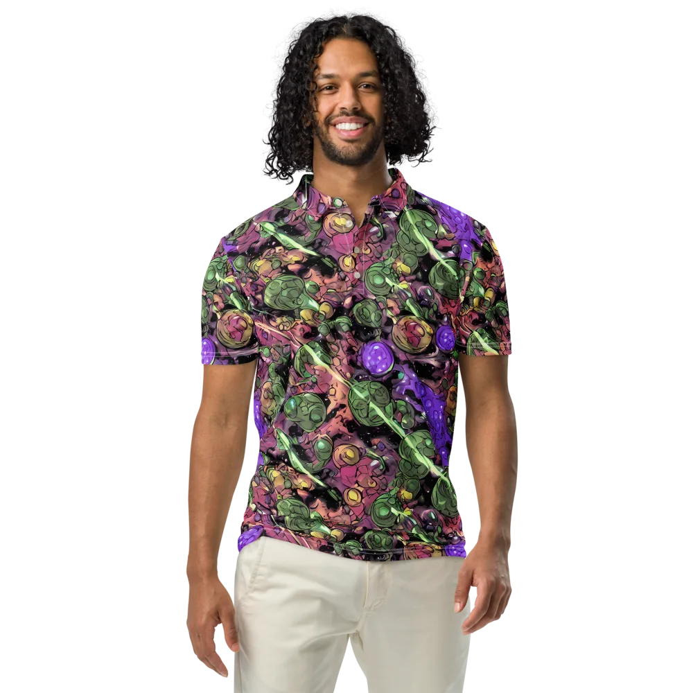 Violet Organica on Men's Slim Fit Polo Shirt — Front