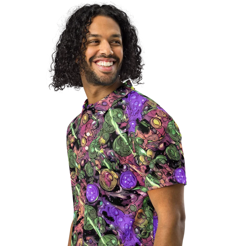 Violet Organica on Men's Slim Fit Polo Shirt — Left Front