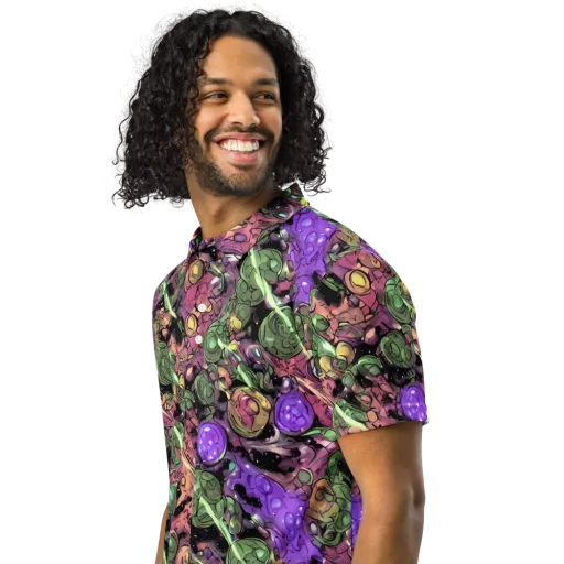 Violet Organica on a Men's Slim Fit Polo Shirt