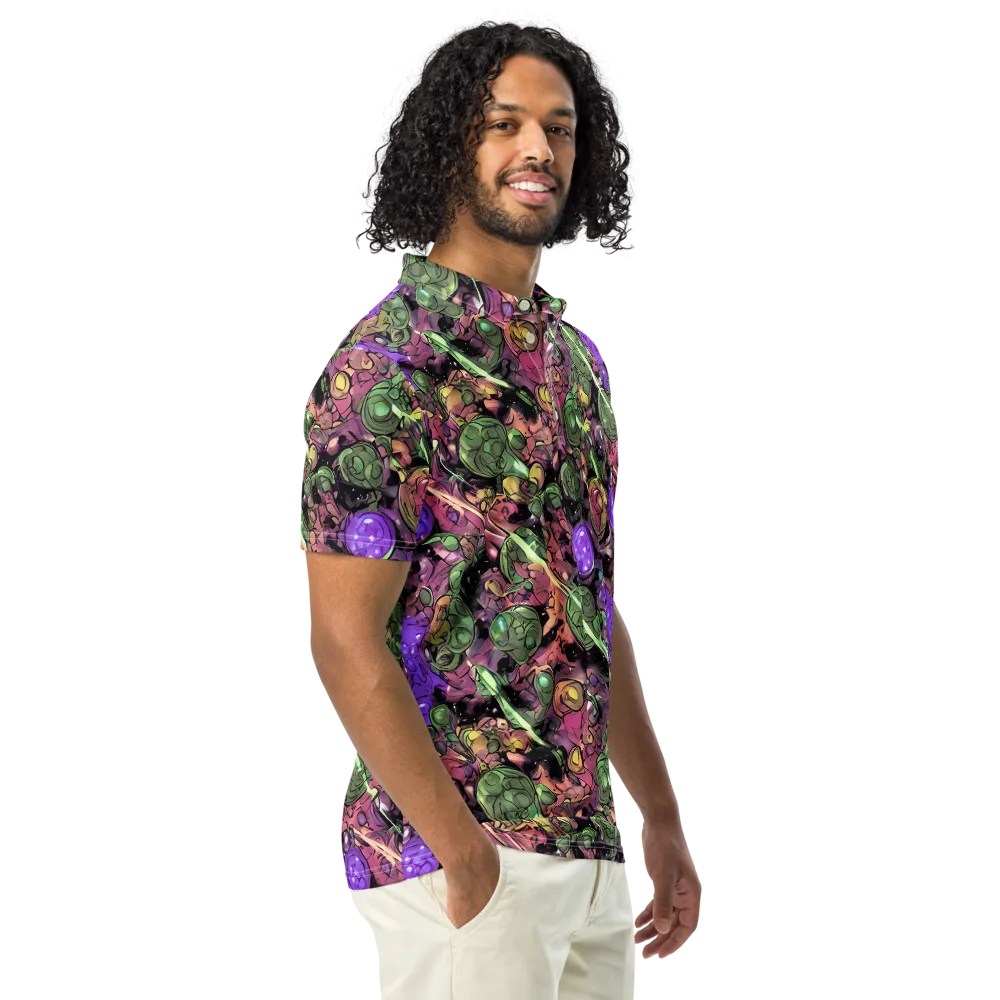 Violet Organica on Men's Slim Fit Polo Shirt — Right Front