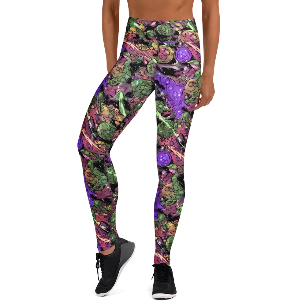 Violet Organica on Yoga Leggings — Front