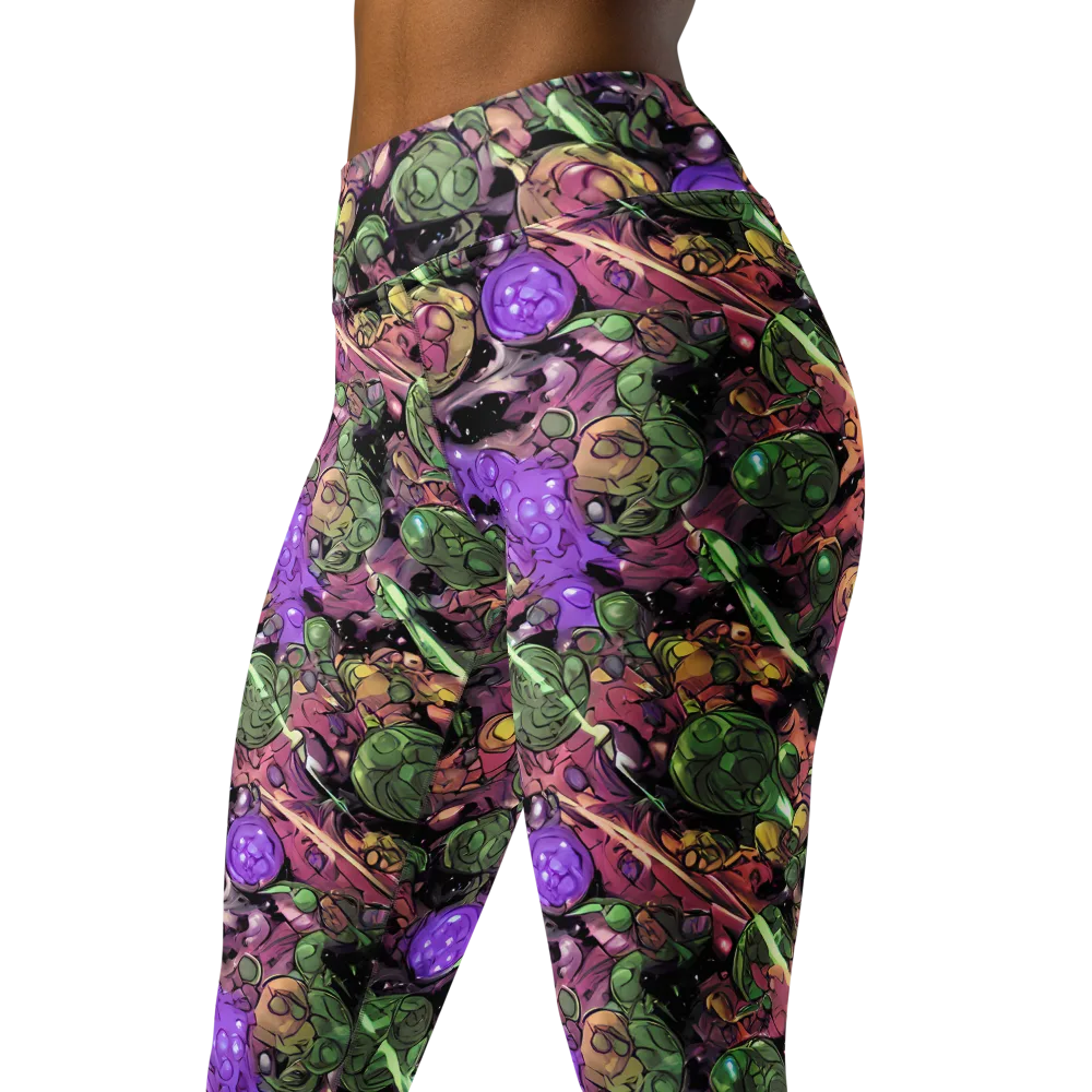 Violet Organica on Yoga Leggings — Left Front
