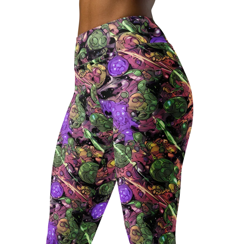 Violet Organica on Yoga Leggings — Left Front