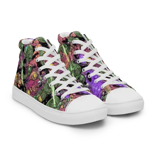 Violet Organica on a Men's High Top Canvas Shoes