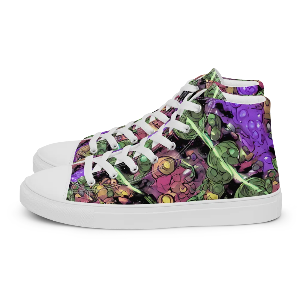 Violet Organica on Women's High Top Canvas Shoes — Left