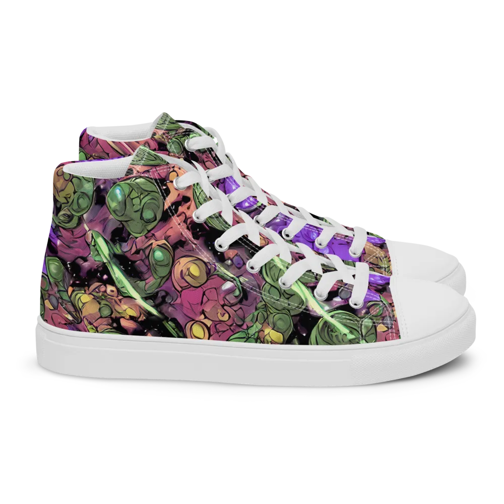 Violet Organica on Women's High Top Canvas Shoes — Right