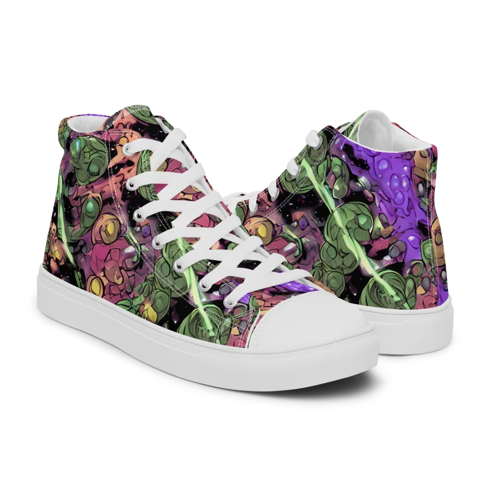 Violet Organica on Women's High Top Canvas Shoes — Right