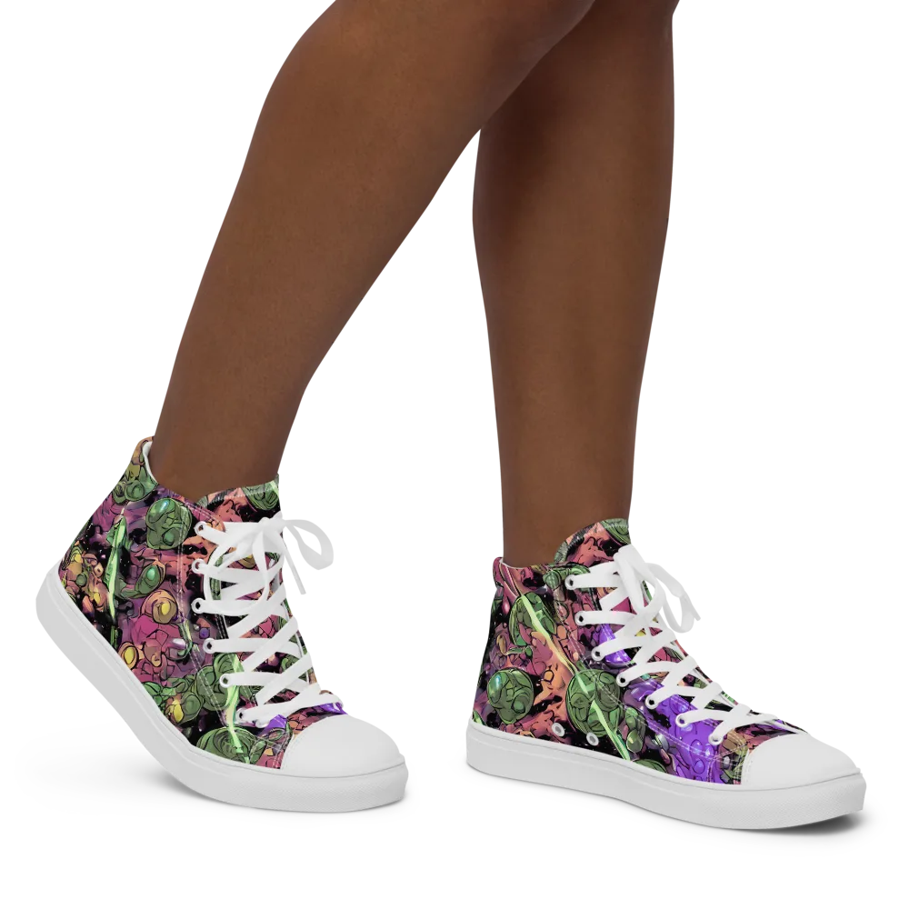 Violet Organica on Women's High Top Canvas Shoes — Right
