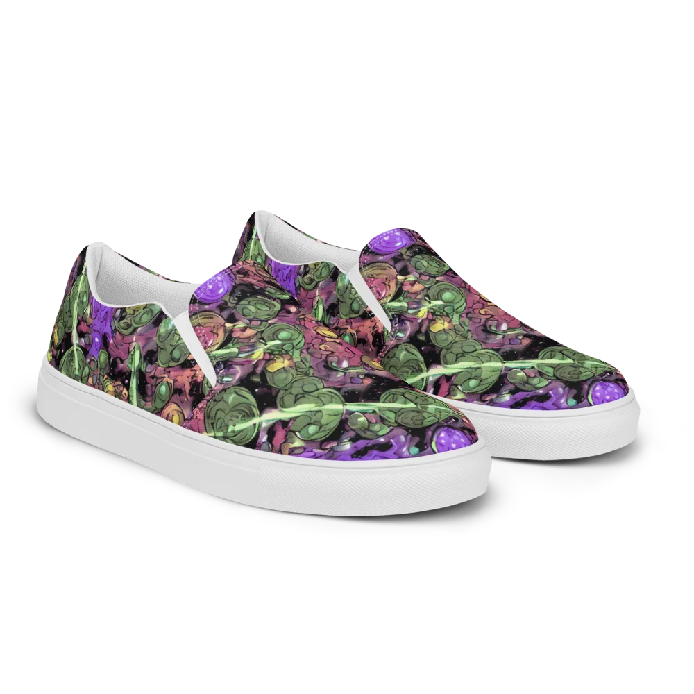 Violet Organica on Men's Slip-On Canvas Shoes — Right Front