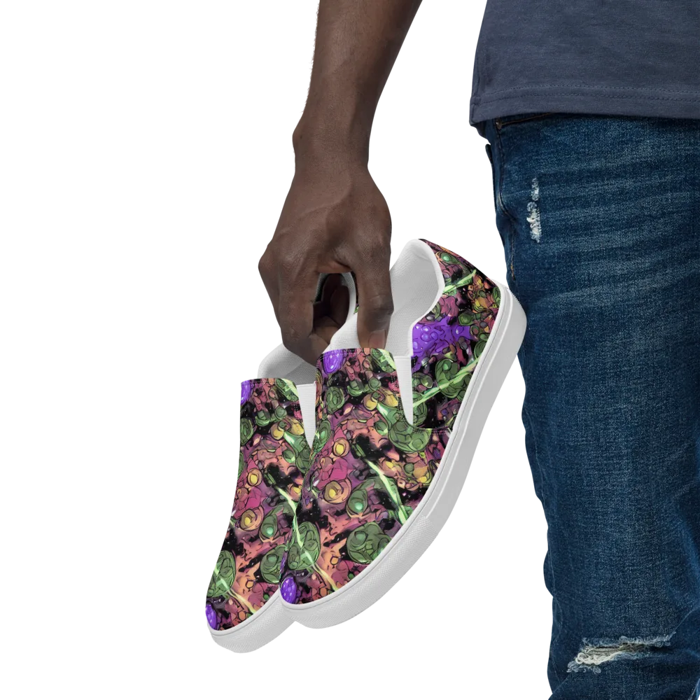 Violet Organica on Men's Slip-On Canvas Shoes — Left Front
