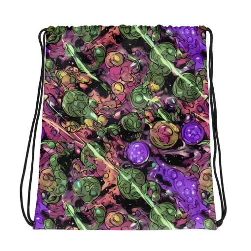 Violet Organica on a Drawstring Bag