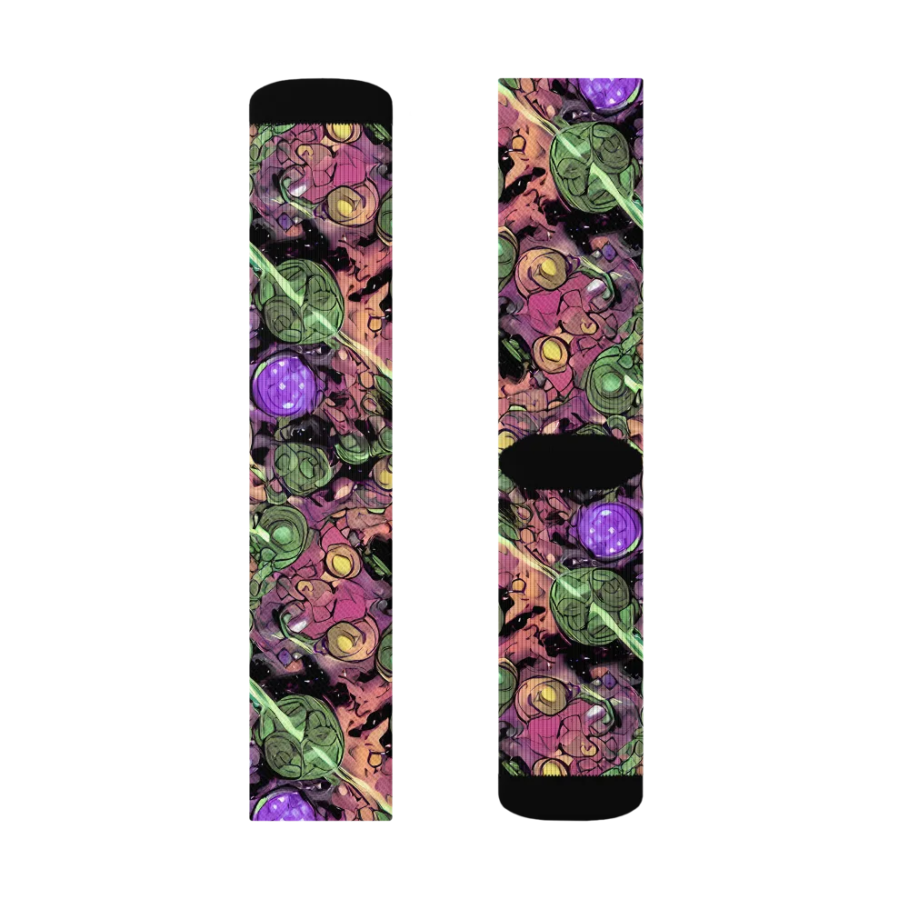 Violet Organica on Socks — Left Sock