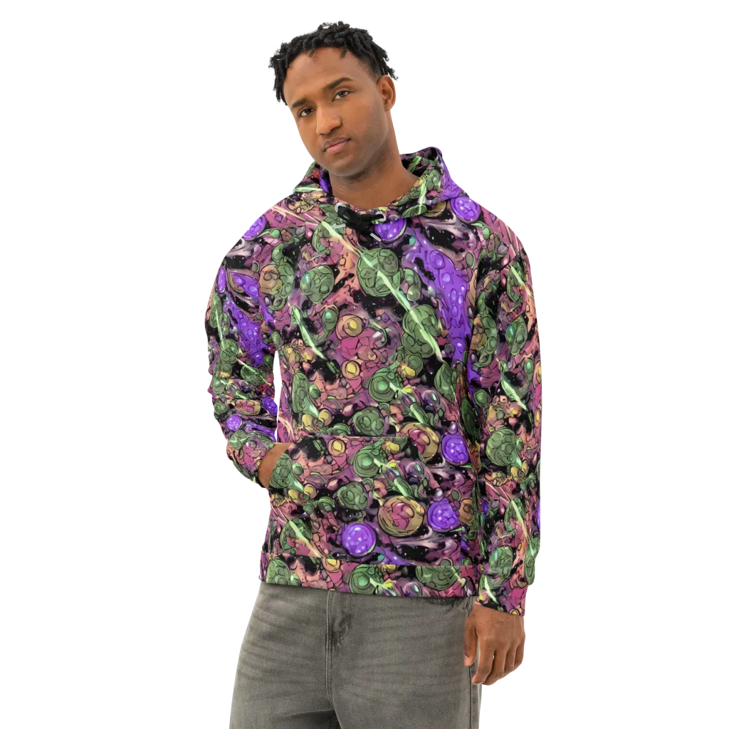 Violet Organica on Cotton Hoodie — Left Front