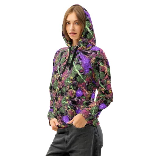 Violet Organica on a Cotton Hoodie
