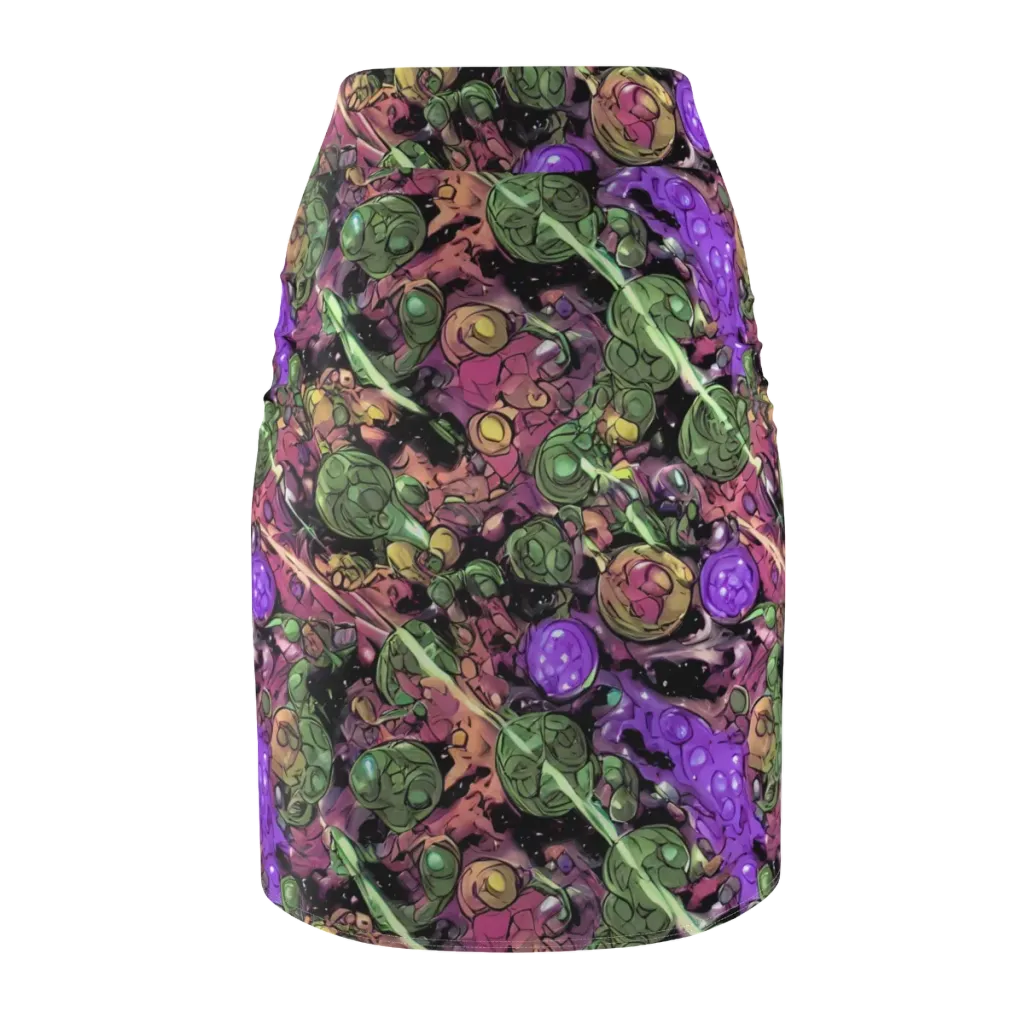Violet Organica on Pencil Skirt — Back