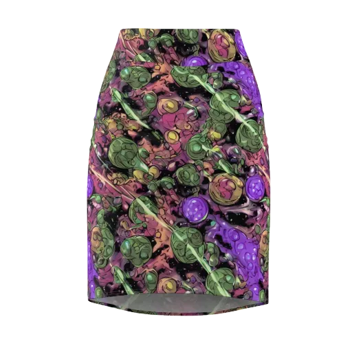 Violet Organica on a Pencil Skirt