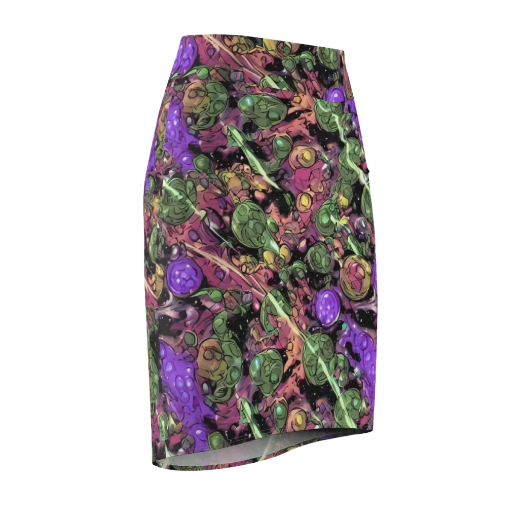 Violet Organica on Pencil Skirt — Front Side