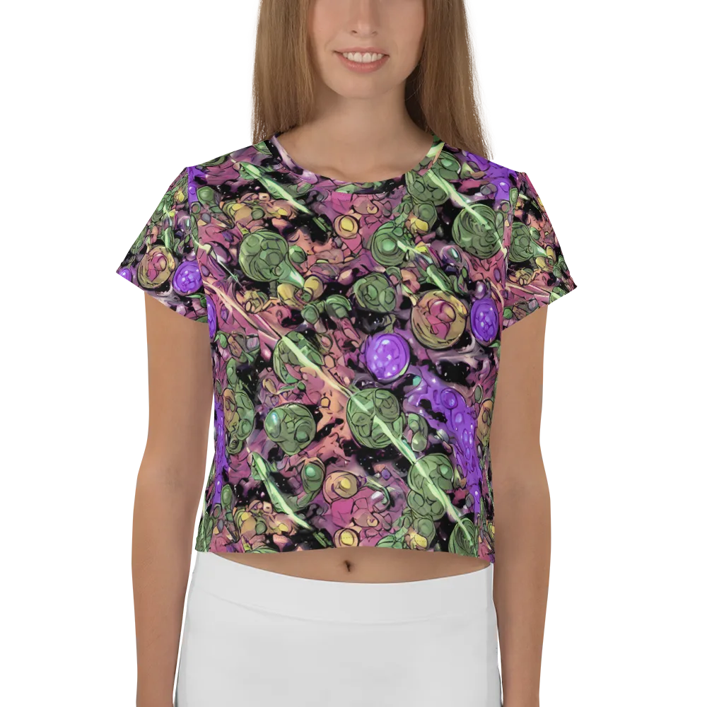 Violet Organica on Crop Tee — Front