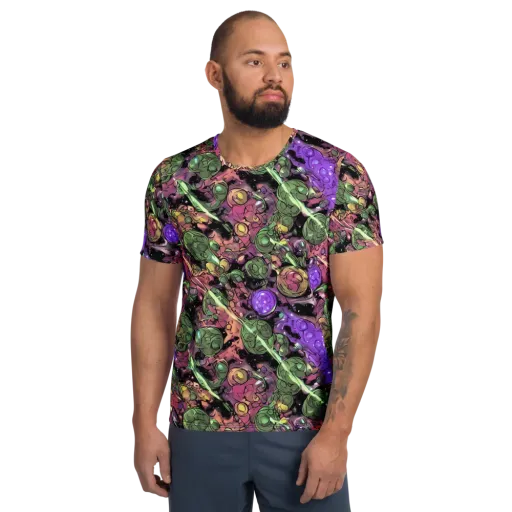 Violet Organica on a Men's Athletic T-Shirt