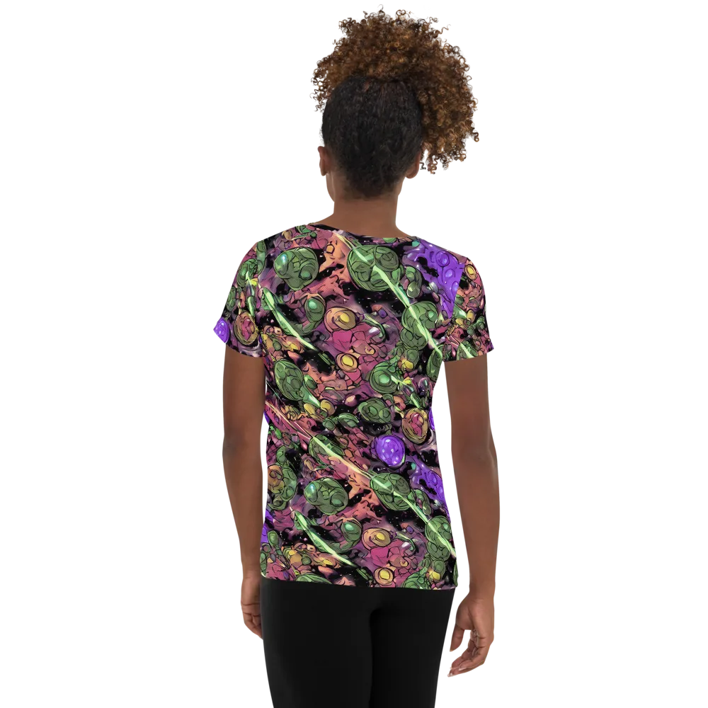Violet Organica on Women's Athletic T-Shirt — Back