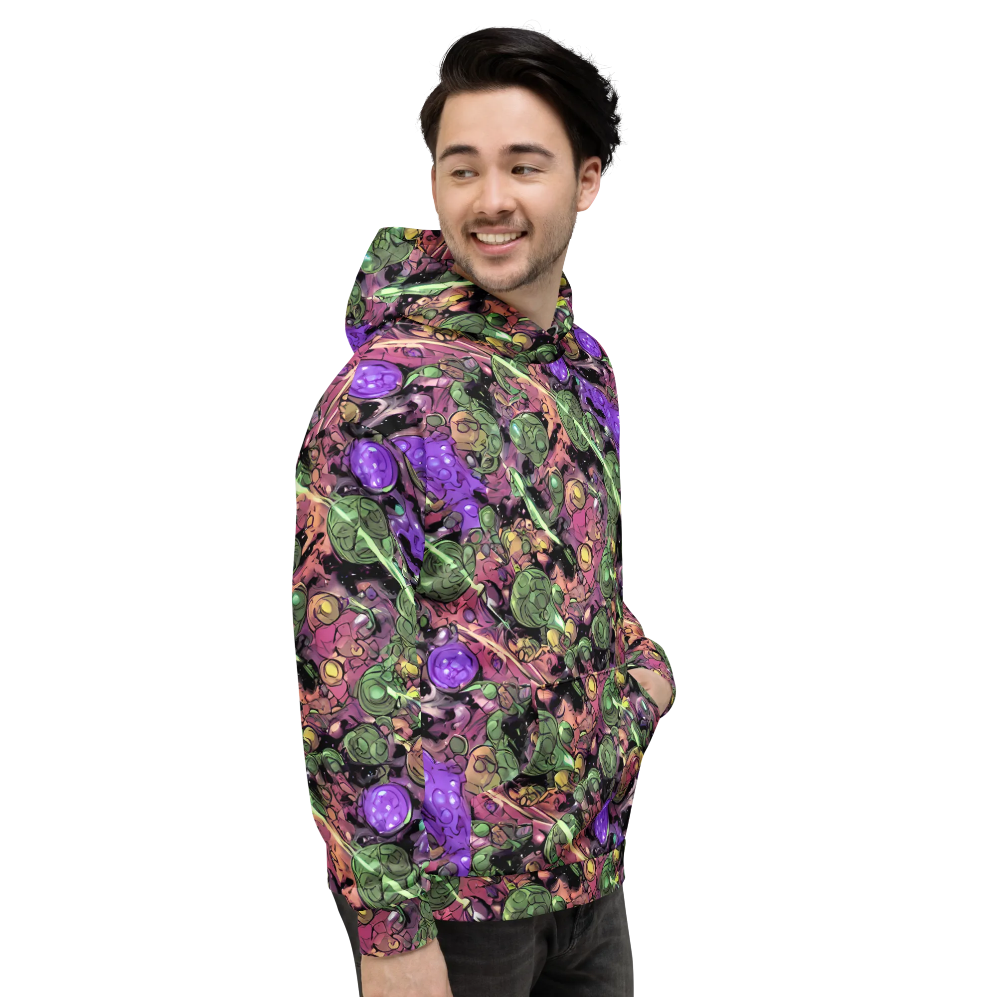 Violet Organica on Hoodie — Right