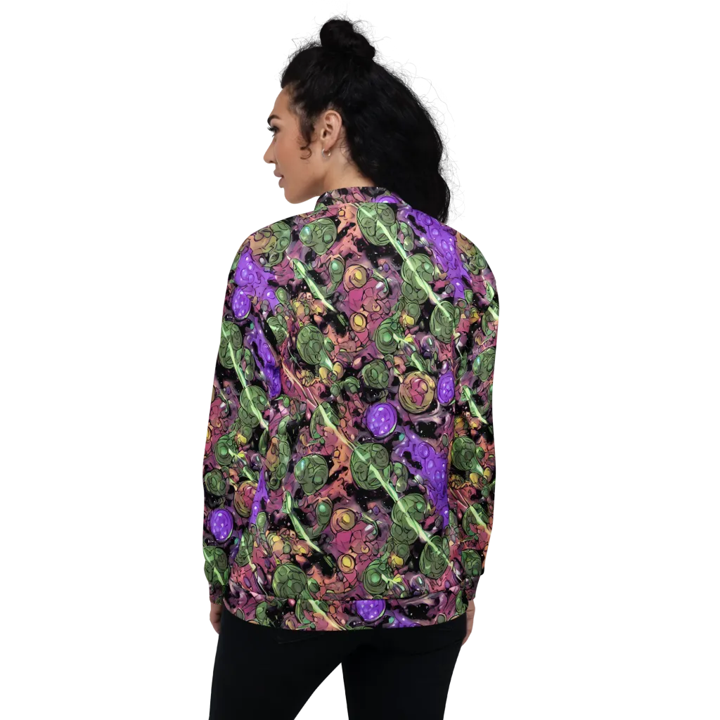 Violet Organica on Bomber Jacket — Back