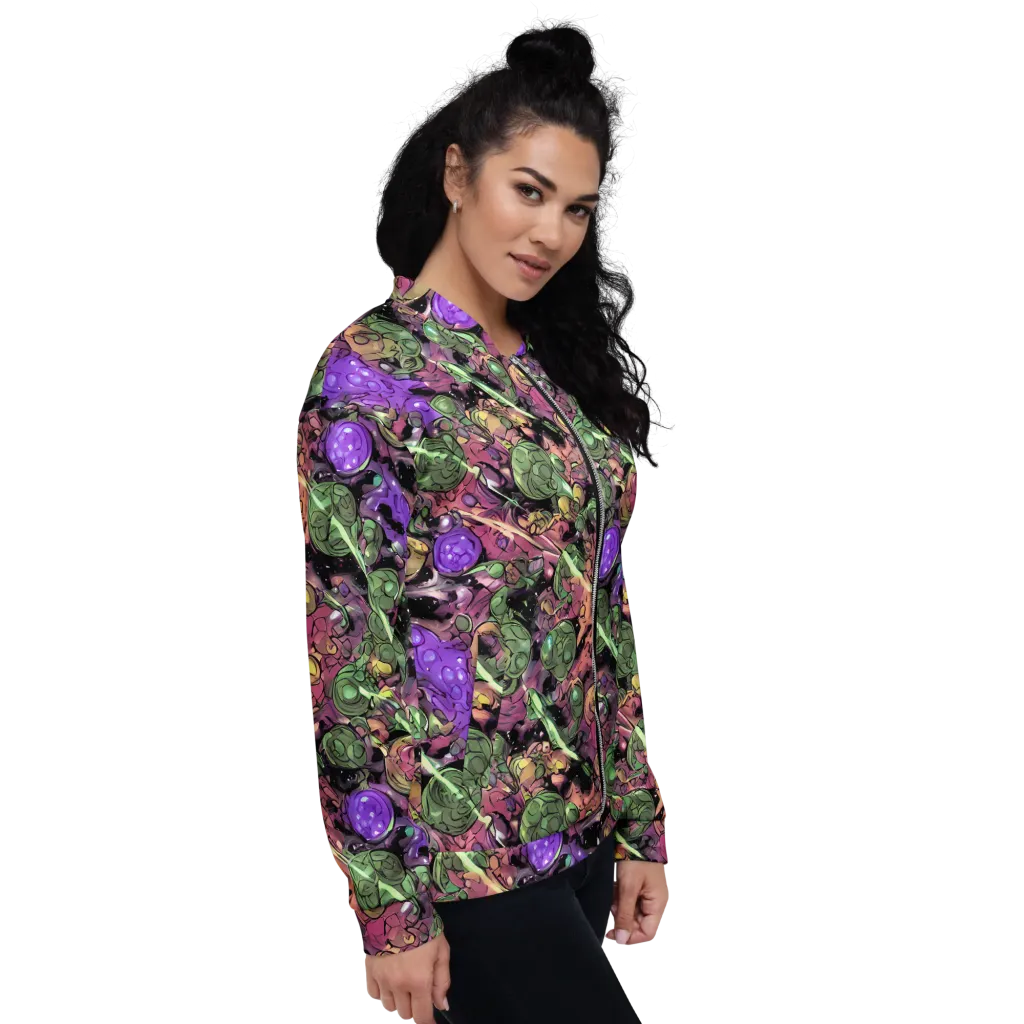 Violet Organica on Bomber Jacket — Right