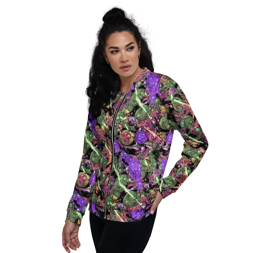 Violet Organica on Bomber Jacket — Left