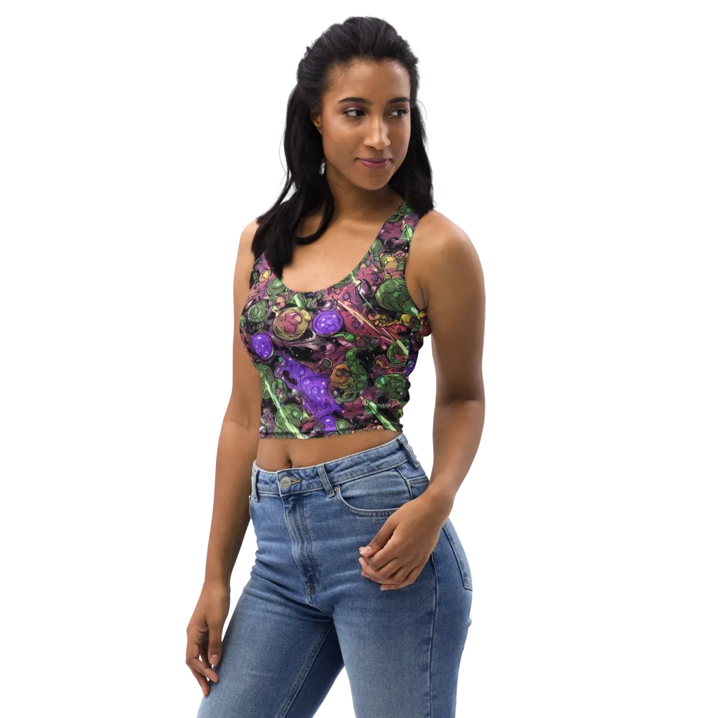 Violet Organica on Crop Top — Left Front