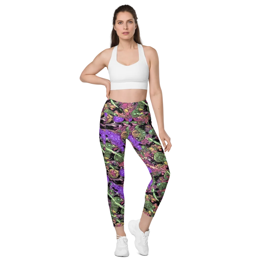 Violet Organica on Leggings with Pockets — Front