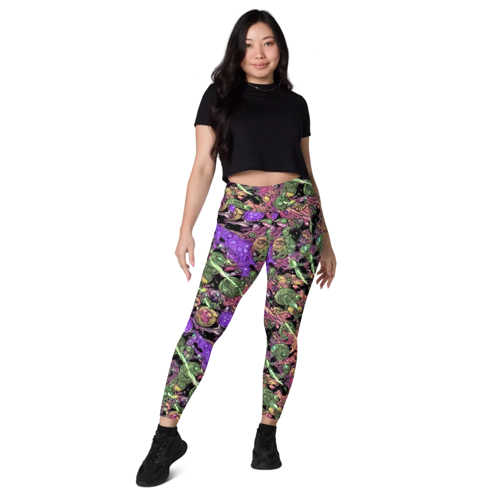 Violet Organica on Leggings with Pockets — Front