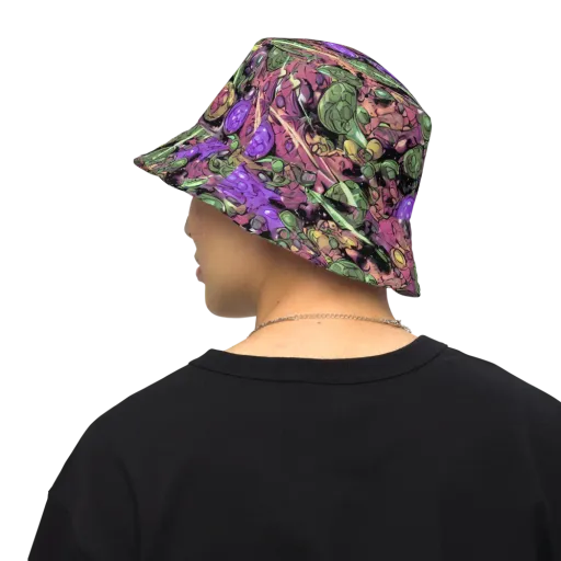 Violet Organica on a Reversible Bucket Hat