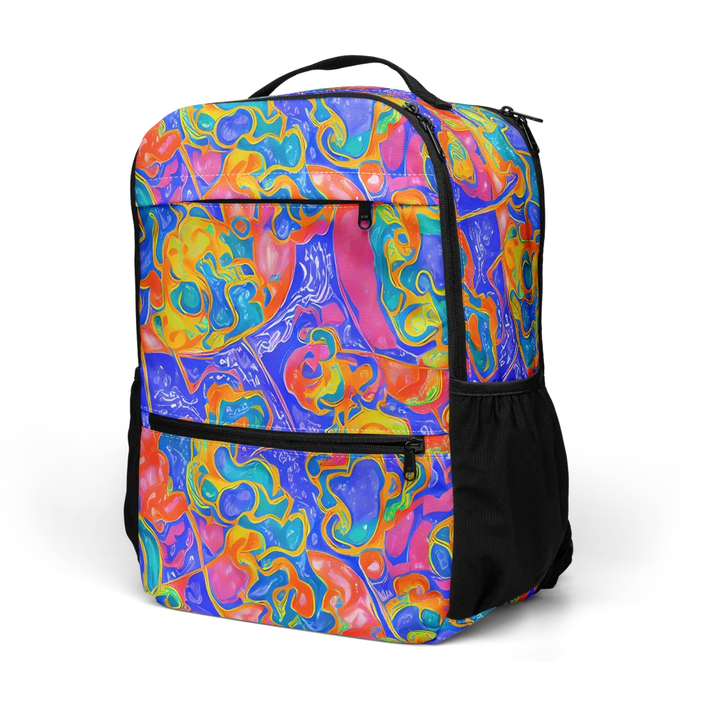 Flamewave Mosaic on Utility Backpack — Left Front