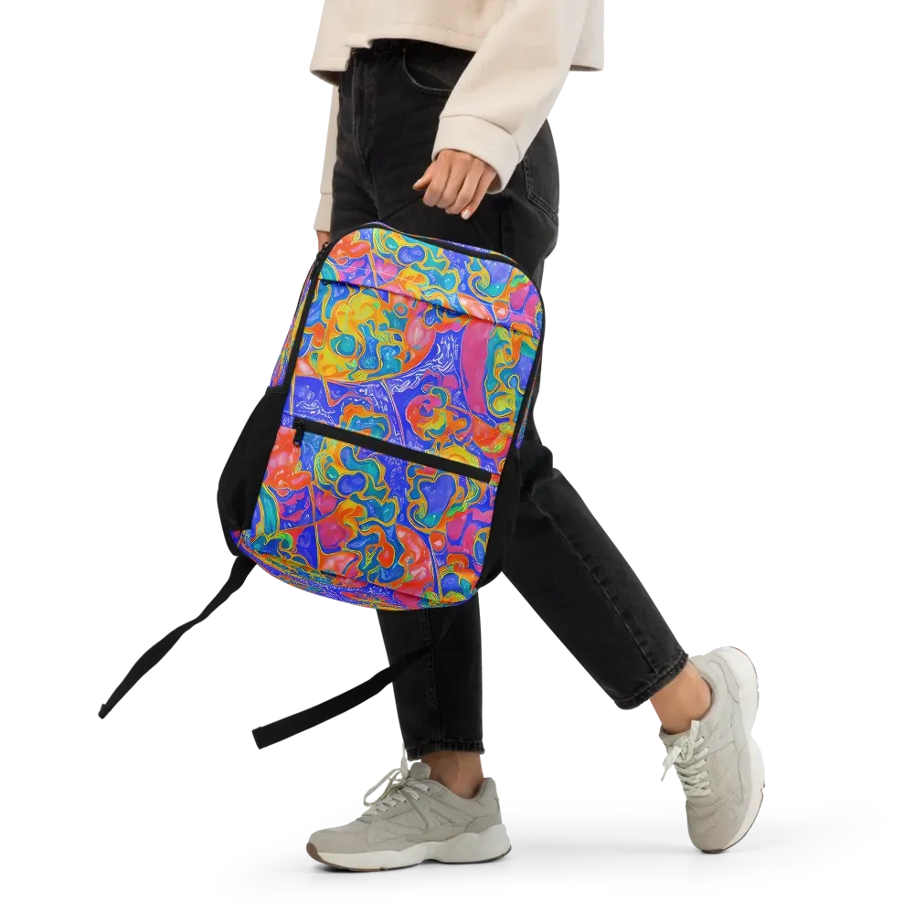 Flamewave Mosaic on Utility Backpack — Front