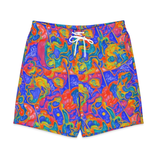 Flamewave Mosaic on a Men's Board Shorts