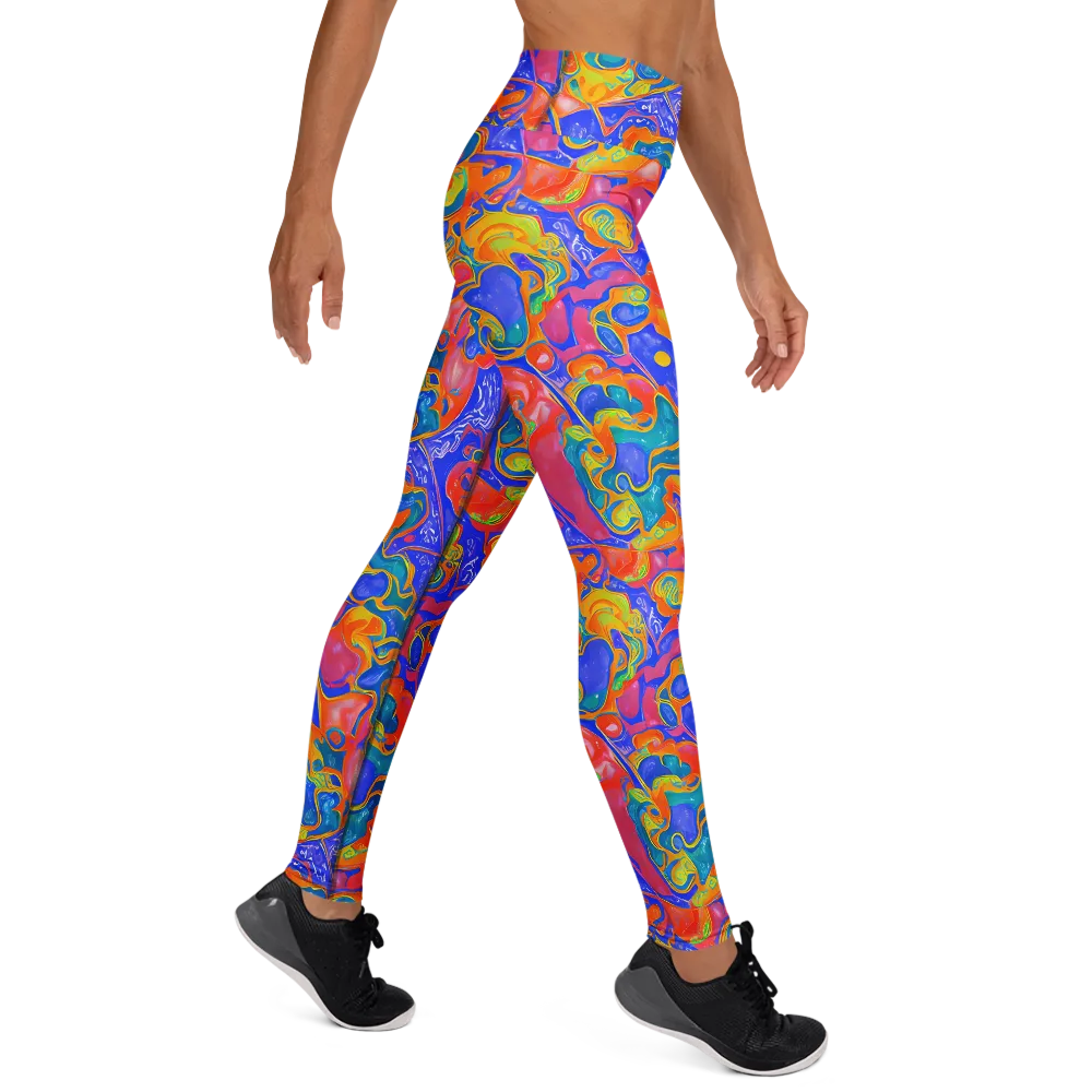 Flamewave Mosaic on Yoga Leggings — Right