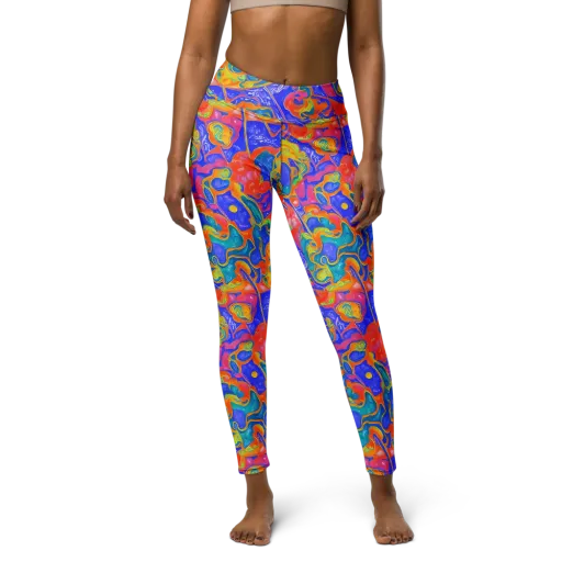 Flamewave Mosaic on a Yoga Leggings