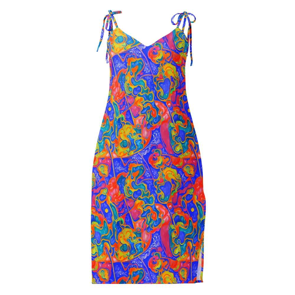 Flamewave Mosaic on Slip Dress — Front