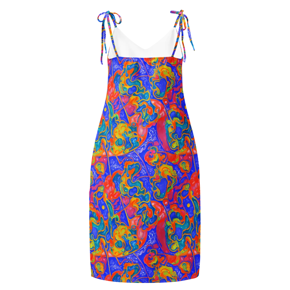 Flamewave Mosaic on Slip Dress — Back