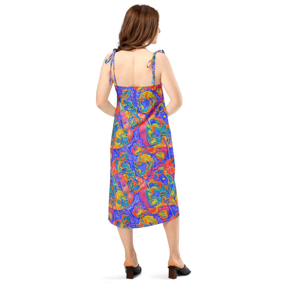 Flamewave Mosaic on Slip Dress — Back