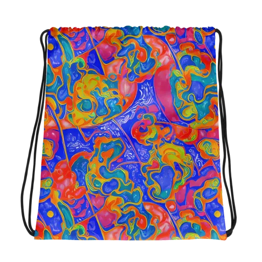 Flamewave Mosaic on a Drawstring Bag