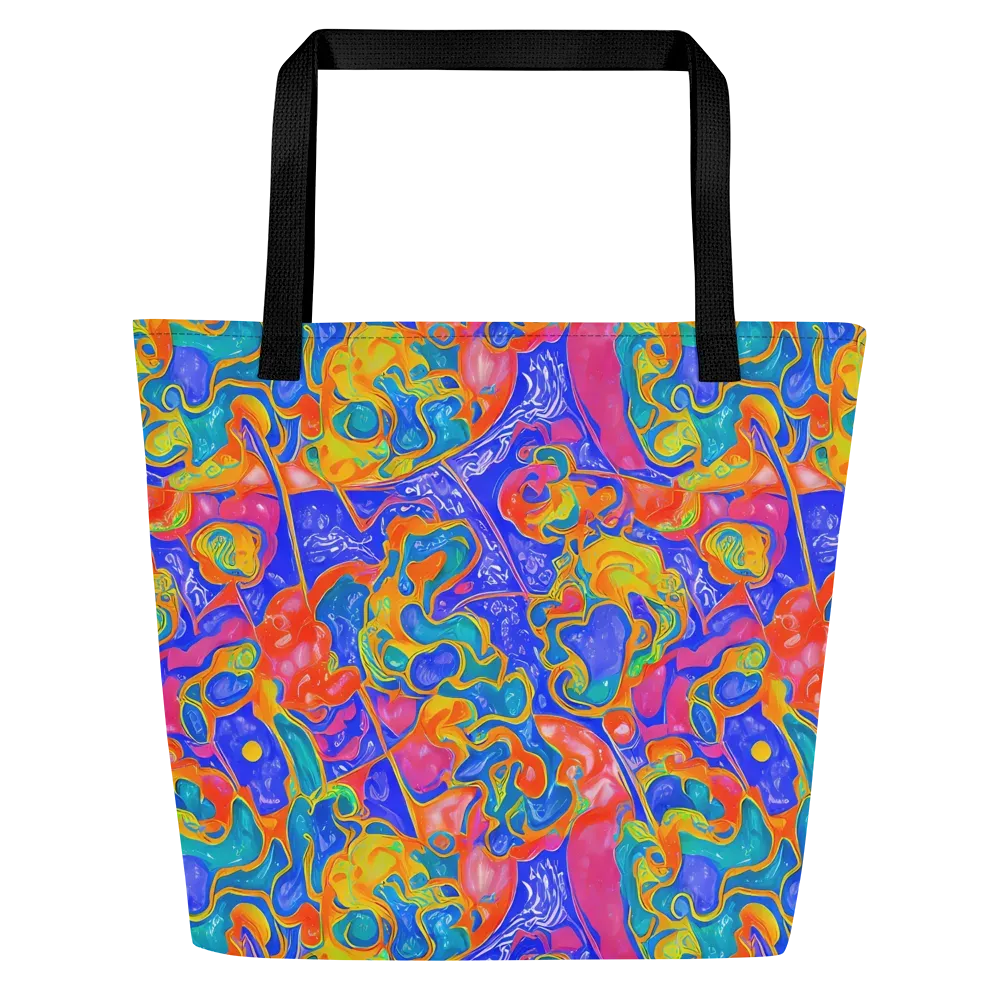 Flamewave Mosaic on Large Tote Bag W/ Pocket — Front