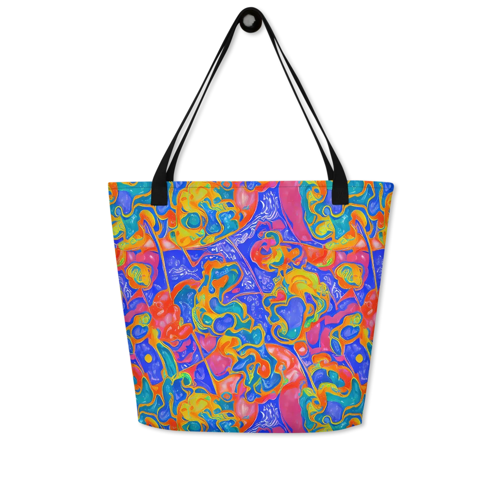Flamewave Mosaic on Large Tote Bag W/ Pocket — Front